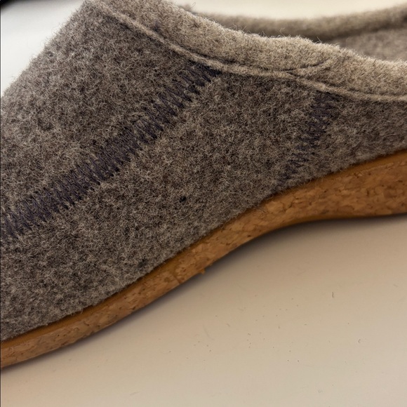 Taos Woollery Slip On Wool Clogs Slippers Gray Comfort Womens Size 37 / US 7 - Picture 13 of 15